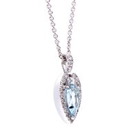 Vicenza - Piazzetta Palladio 2 - Necklace Crivelli Woman Acquamarina in White Gold Acquamarina 1.26 Ct 372-3009 - 372-3009